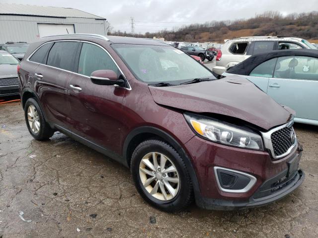 5XYPG4A37GG128119 - 2016 KIA SORENTO LX BURGUNDY photo 4