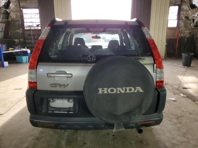 JHLRD685X6C022838 - 2006 HONDA CR-V LX SILVER photo 6