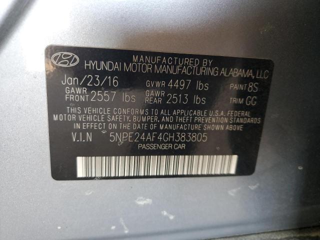 5NPE24AF4GH383805 - 2016 HYUNDAI SONATA SE BURN photo 12