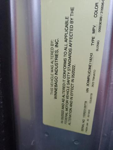 3C6MRVJG3NE118243 - 2022 RAM PROMASTER 3500 HIGH Gümüş foto 10