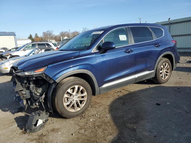 5NMS23AD4KH030367 - 2019 HYUNDAI SANTA FE SE BLUE photo 1