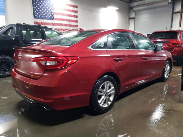 5NPE24AF5FH012523 - 2015 HYUNDAI SONATA SE RED photo 3