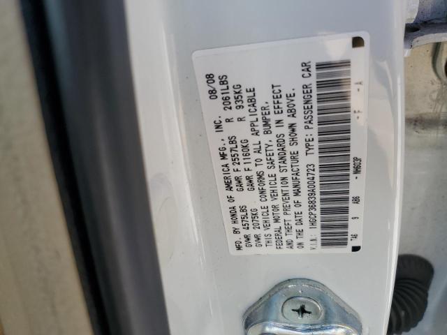 1HGCP36839A004723 - 2009 HONDA ACCORD EXL WHITE photo 13