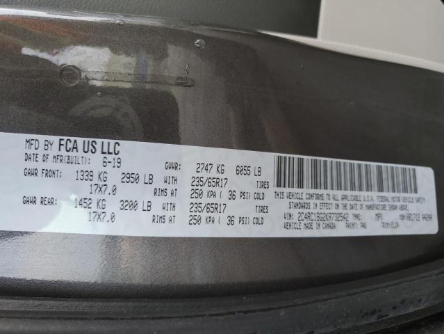 2C4RC1BG2KR732542 - 2019 CHRYSLER PACIFICA TOURING L GRAY photo 13