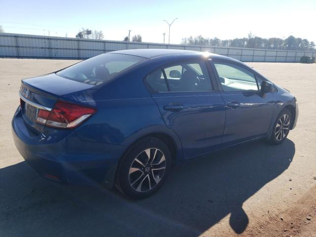 19XFB2F85DE078168 - 2013 HONDA CIVIC EX BLUE photo 3