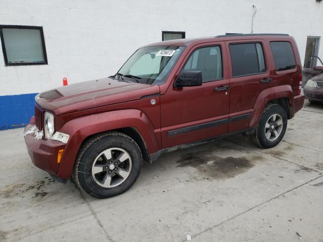 1J8GN28K88W286005 - 2008 JEEP LIBERTY SPORT BURGUNDY photo 1