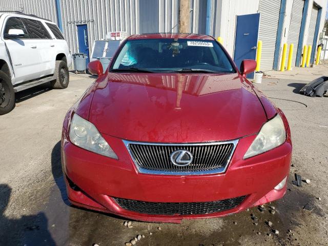 JTHBE262865001888 - 2006 LEXUS IS 350 MAROON photo 5