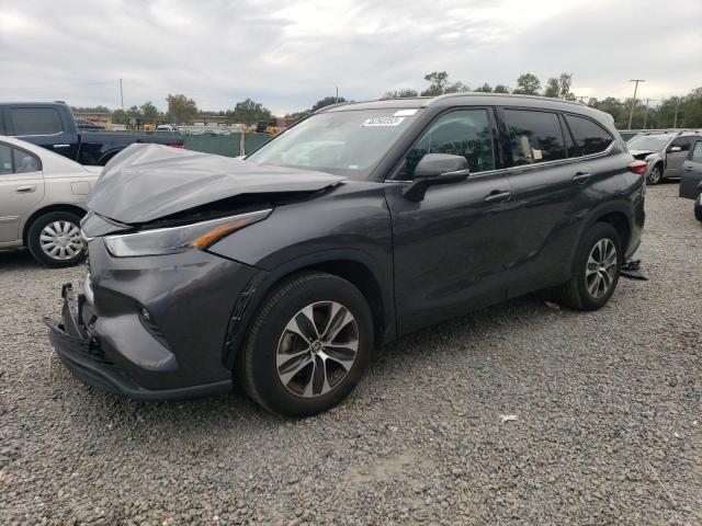 5TDGZRAH0NS128322 - 2022 TOYOTA HIGHLANDER XLE GRAY photo 1