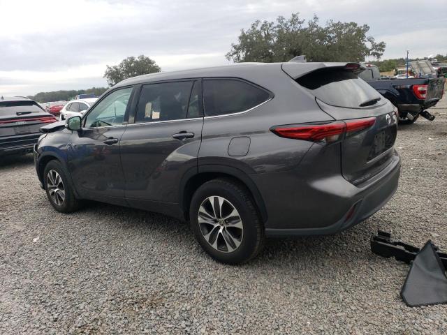 5TDGZRAH0NS128322 - 2022 TOYOTA HIGHLANDER XLE GRAY photo 2