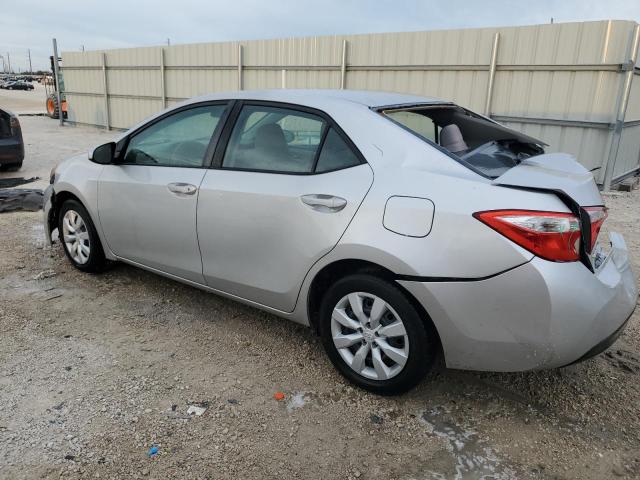 5YFBURHE0GP559016 - 2016 TOYOTA COROLLA L SILVER photo 2