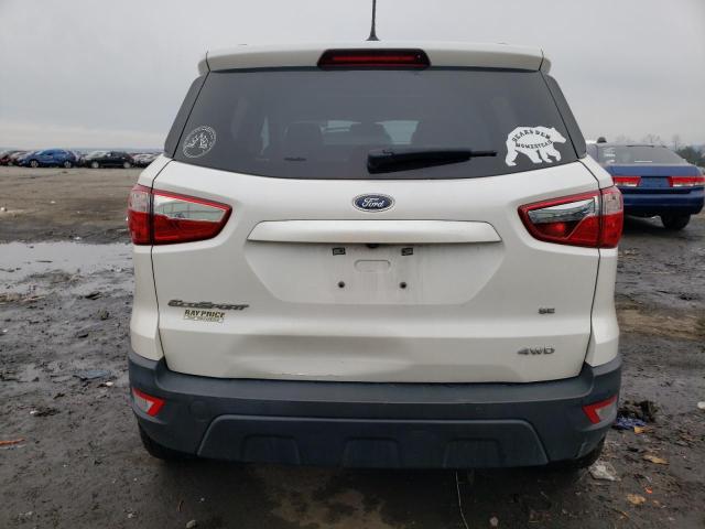 MAJ6S3GL6KC270007 - 2019 FORD ECOSPORT SE WHITE photo 6