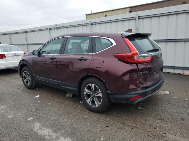 2HKRW6H37KH229708 - 2019 HONDA CR-V LX MAROON photo 2