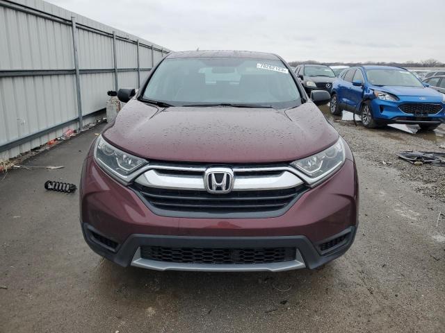 2HKRW6H37KH229708 - 2019 HONDA CR-V LX MAROON photo 5