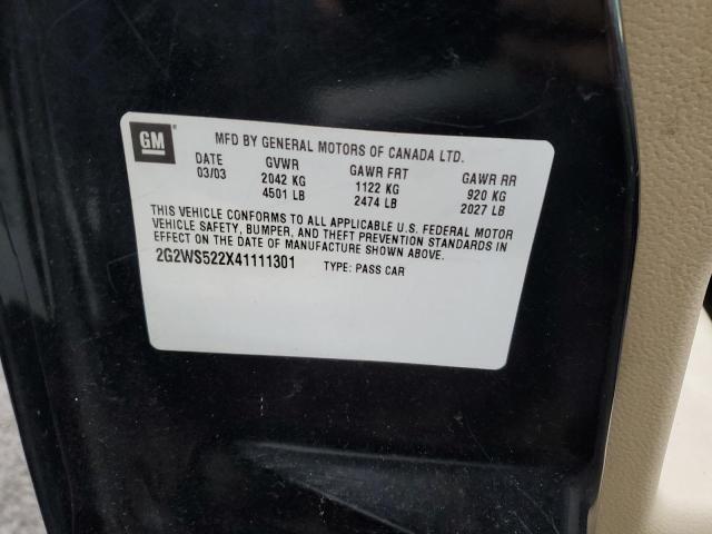 2G2WS522X41111301 - 2004 PONTIAC GRAND PRIX GT2 შავი ფოტო 12