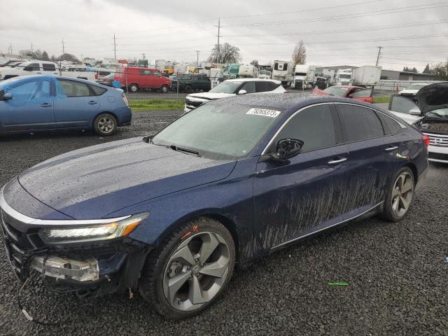 1HGCV1F93JA003756 - 2018 HONDA ACCORD TOURING BLUE photo 1