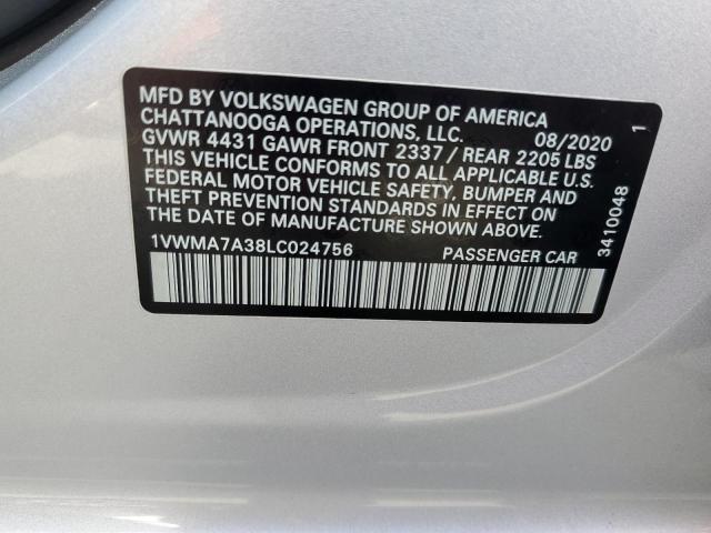 1VWMA7A38LC024756 - 2020 VOLKSWAGEN PASSAT R-LINE Gümüş foto 12