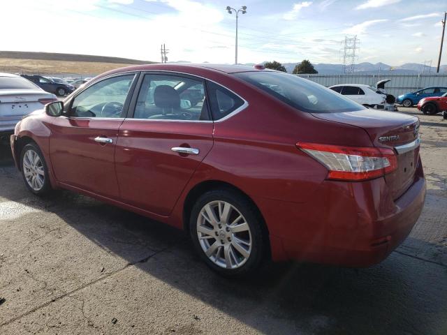 3N1AB7AP3DL761703 - 2013 NISSAN SENTRA S RED photo 2