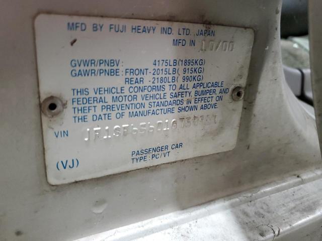 JF1SF65601G750987 - 2001 SUBARU FORESTER S ვერცხლისფერი ფოტო 13