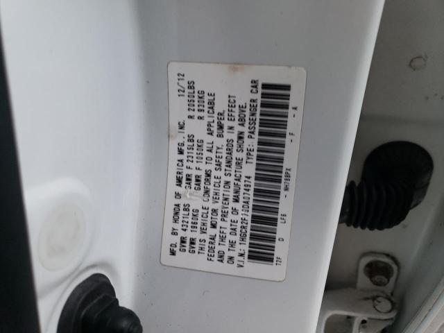 1HGCR2F79DA074974 - 2013 HONDA ACCORD EX WHITE photo 13