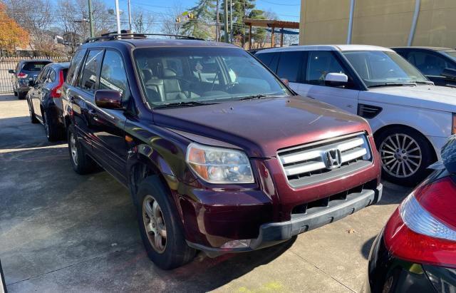 2HKYF18697H532313 - 2007 HONDA PILOT EXL BURGUNDY photo 1