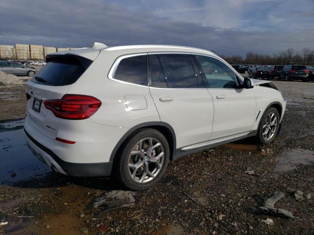 5UXTS1C08M9D73122 - 2021 BMW X3 XDRIVE30E WHITE photo 3