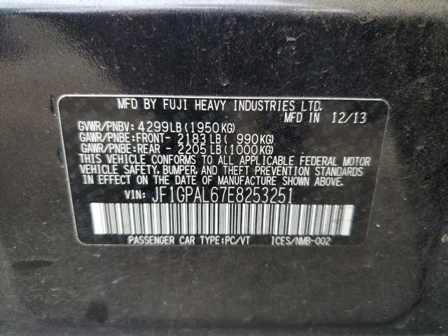 JF1GPAL67E8253251 - 2014 SUBARU IMPREZA SPORT PREMIUM GRAY photo 12