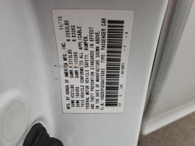 1HGCR2F85GA076962 - 2016 HONDA ACCORD EXL WHITE photo 12