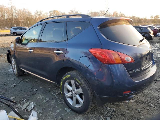 JN8AZ18WX9W106415 - 2009 NISSAN MURANO S BLUE photo 2