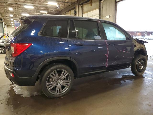 5FNYF8H57MB010368 - 2021 HONDA PASSPORT EXL BLUE photo 3