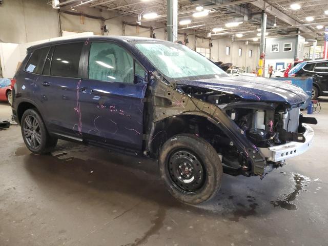 5FNYF8H57MB010368 - 2021 HONDA PASSPORT EXL BLUE photo 4