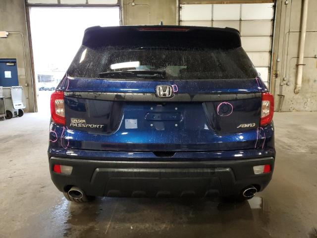 5FNYF8H57MB010368 - 2021 HONDA PASSPORT EXL BLUE photo 6