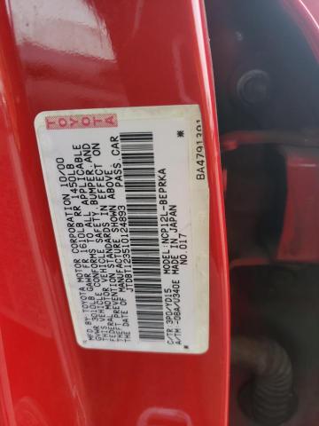 JTDBT123510124893 - 2001 TOYOTA ECHO RED photo 12