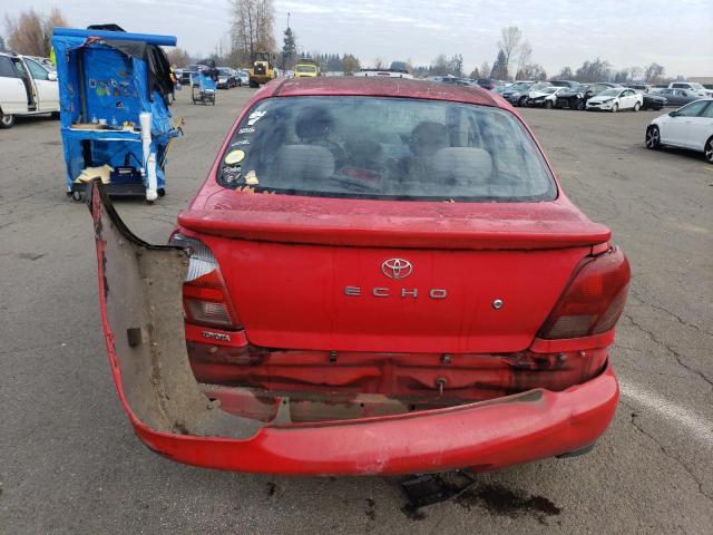 JTDBT123510124893 - 2001 TOYOTA ECHO RED photo 6