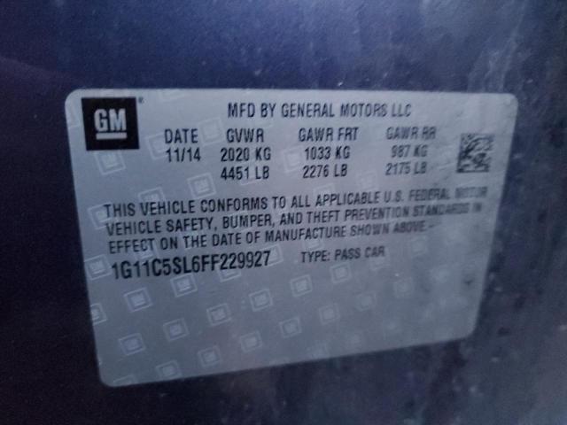 1G11C5SL6FF229927 - 2015 CHEVROLET MALIBU 1LT Mavi foto 12