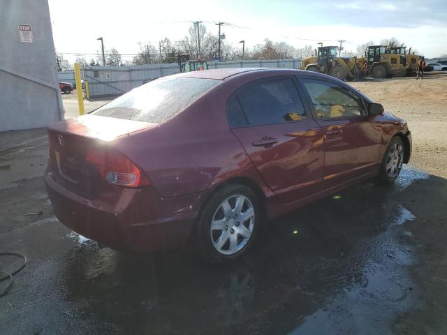 1HGFA16547L069641 - 2007 HONDA CIVIC LX BURGUNDY photo 3