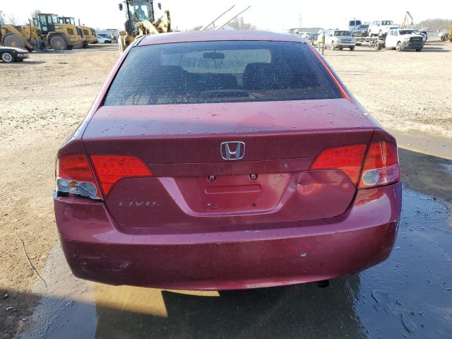 1HGFA16547L069641 - 2007 HONDA CIVIC LX BURGUNDY photo 6