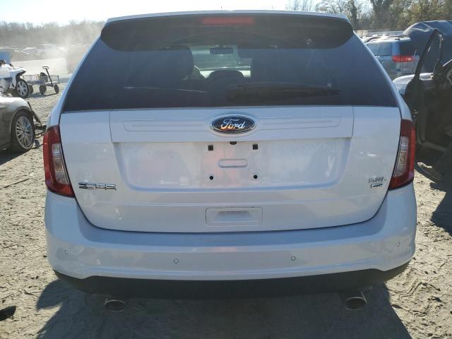 2FMDK4JC7DBE22374 - 2013 FORD EDGE SEL WHITE photo 6