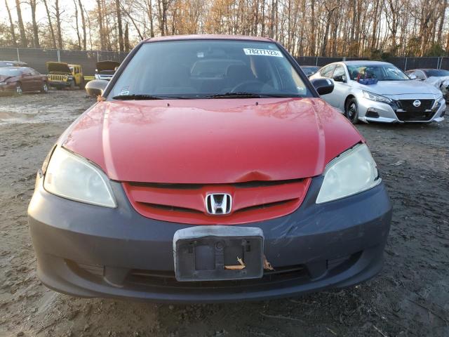 1HGES163X5L017029 - 2005 HONDA CIVIC DX VP Qırmızı foto 5