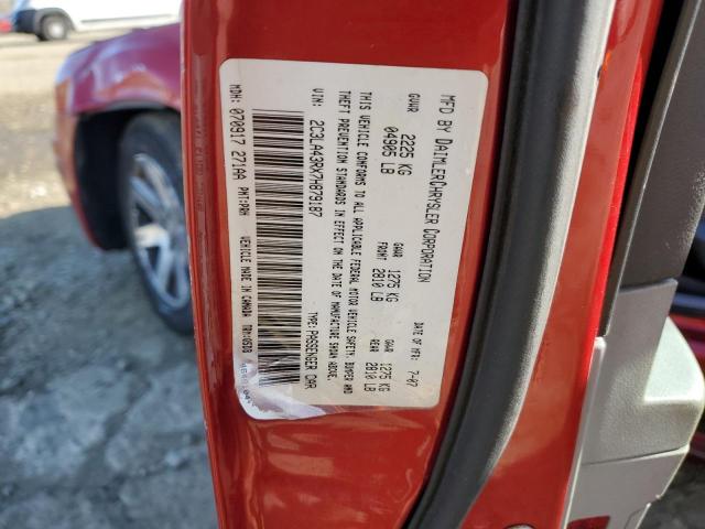 2C3LA43RX7H879187 - 2007 CHRYSLER 300 RED photo 12