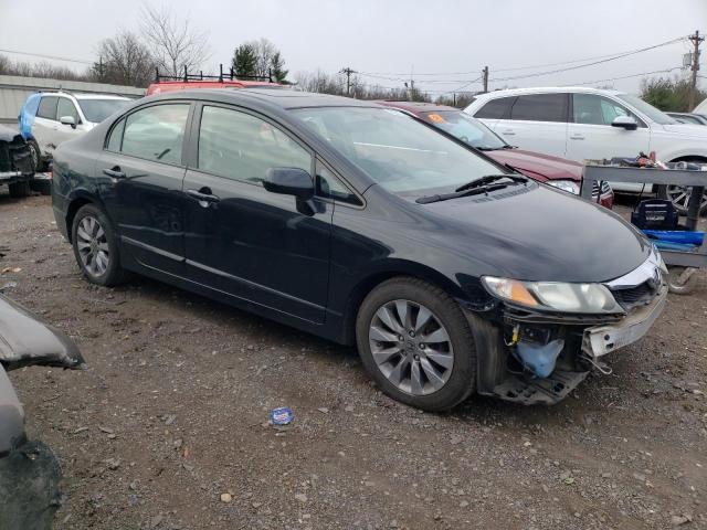 2HGFA16949H325439 - 2009 HONDA CIVIC EXL BLACK photo 4