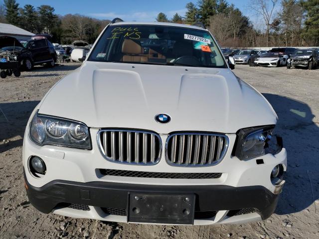 WBXPC93499WJ30316 - 2009 BMW X3 XDRIVE30I WHITE photo 5