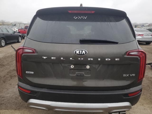 5XYP5DHC6LG003442 - 2020 KIA TELLURIDE SX BLACK photo 6