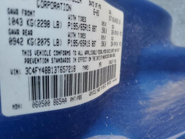 3C4FY48B13T657218 - 2003 CHRYSLER PT CRUISER CLASSIC 蓝色 照片 13