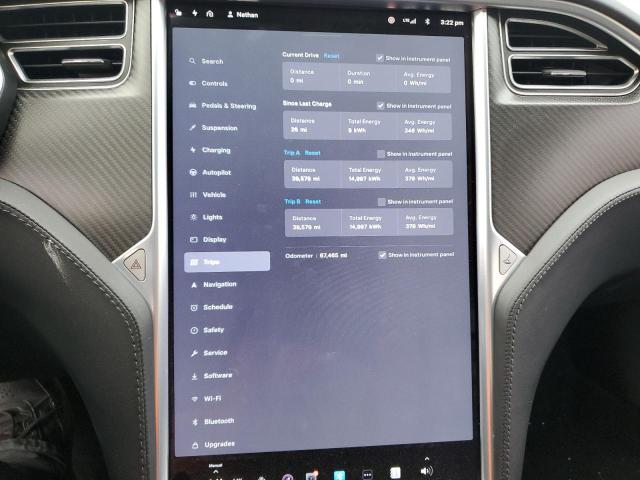 5YJSA1E48HF216716 - 2017 TESLA MODEL S CHARCOAL photo 9