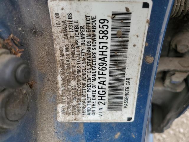 2HGFA1F69AH515859 - 2010 HONDA CIVIC LX-S BLUE photo 14