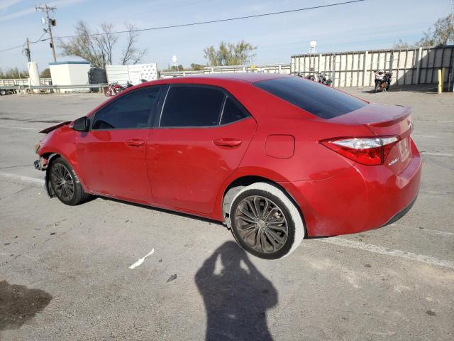 5YFBURHE4FP237087 - 2015 TOYOTA COROLLA L RED photo 2