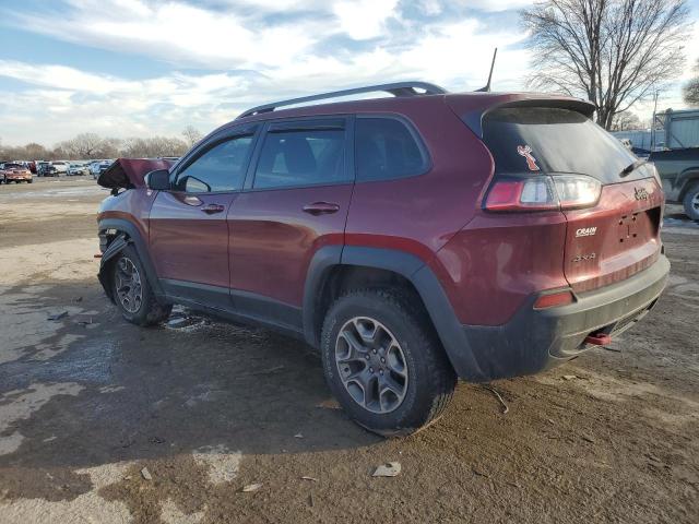 1C4PJMBX1MD182383 - 2021 JEEP CHEROKEE TRAILHAWK MAROON photo 2