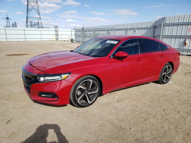 1HGCV1F30JA065627 - 2018 HONDA ACCORD SPORT RED photo 1