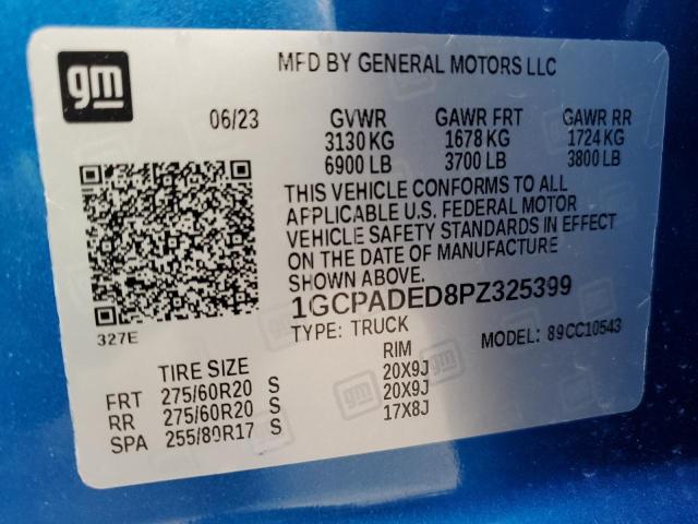 1GCPADED8PZ325399 - 2023 CHEVROLET SILVERADO C1500 RST BLUE photo 13