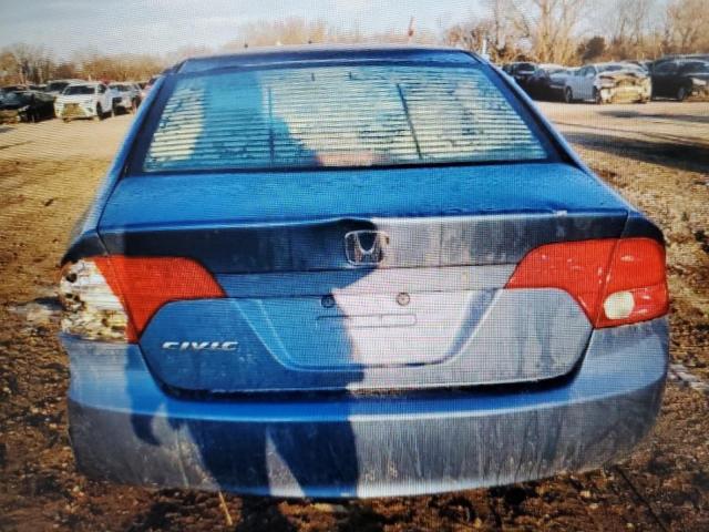 1HGFA16587L079654 - 2007 HONDA CIVIC LX BLUE photo 6